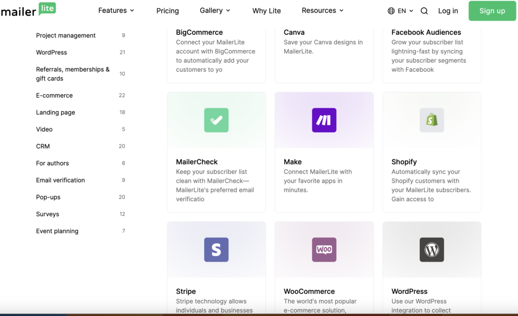 Supercharge Your Email Marketing Strategy with MailerLite: A Comprehensive Review 2023 7 MailerLite Integrations