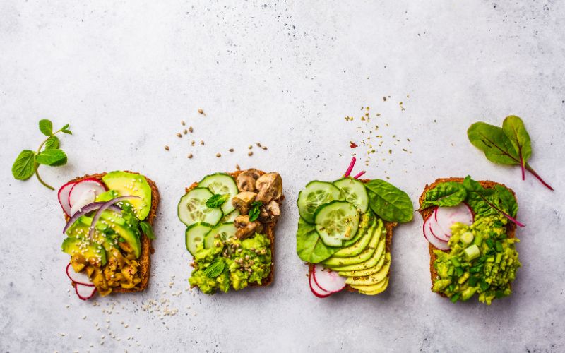 Best Foods for Menopause: Nourishing Your Body During Weight Loss 4 Whole grain toast topped with smashed avocado and a sprinkle of chia seeds : Best foods for menopause